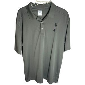 Callaway size Large Gray Golf Polo Shirt Short Sleeve. Key logo/Golfer. Sport
